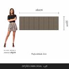 Cabeceira Estofada Para Cama Queen Dakota Capuccino - Móveis