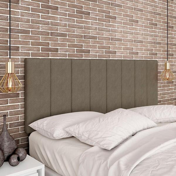 Cabeceira Estofada Para Cama Queen Dakota Capuccino - Móveis