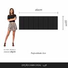 Cabeceira Estofada Para Cama Queen Dakota Preto - Móveis Arap