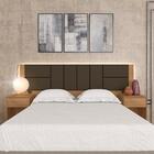 Cabeceira Estofada Para Cama Queen Dubai Com Led Car/mar- M.