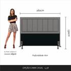 Cabeceira Estofada Para Cama Queen Istambul Linho Cinza - M.