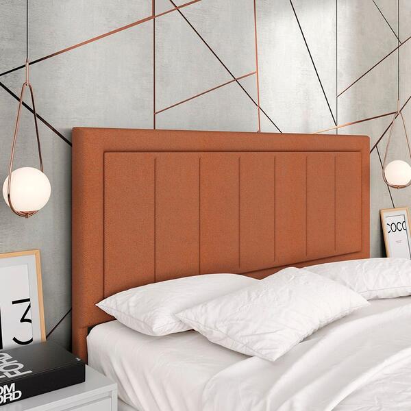 Cabeceira Estofada Para Cama Queen Sevilla Terracota -  M. Ar