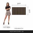 Cabeceira Estofada Para Cama Solteiro Dakota Marrom - Móveis