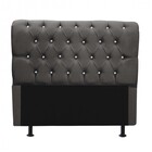 Cabeceira Estofada Paris 140cm Casal Strass Suede Cinza - Aha