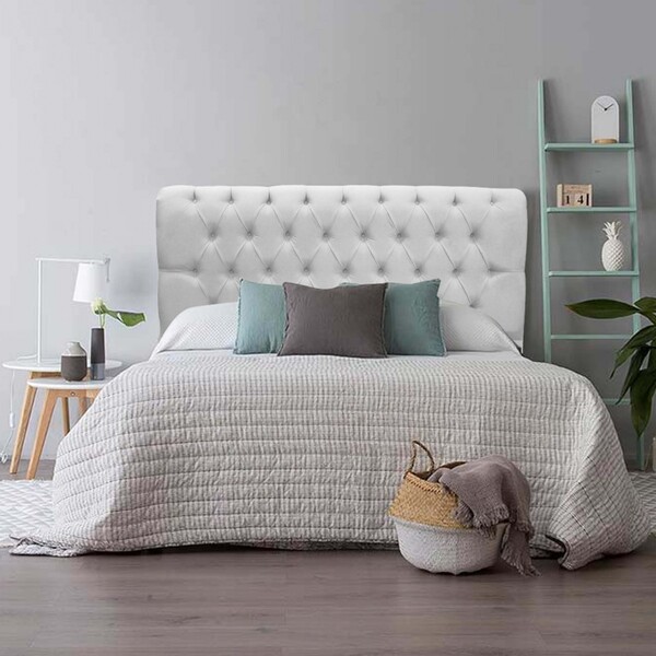 Cabeceira Estofada Paris 160cm Queen Size Capitonê Corino Bra