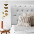 Cabeceira Estofada Paris 90cm Solteiro Capitonê Corino Branco