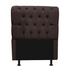 Cabeceira Estofada Paris 90cm Solteiro Capitonê Corino Marrom