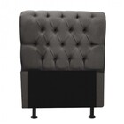 Cabeceira Estofada Paris 90cm Solteiro Capitonê Suede Cinza -