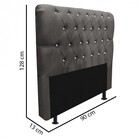 Cabeceira Estofada Paris 90cm Solteiro Strass Suede Cinza - A