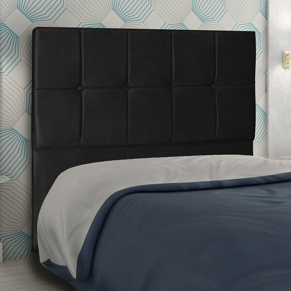 Cabeceira Estofada Petra Casal 140 Cm Para Cama Box Suede Pre