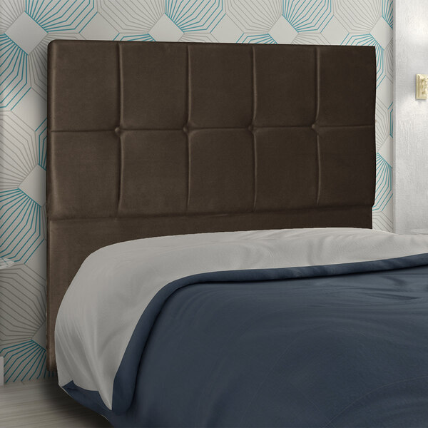 Cabeceira Estofada Petra Queen 160 Cm Para Cama Box Suede Esc