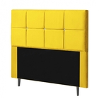 Cabeceira Estofada Poliana 90cm Solteiro Strass Suede Amarelo