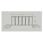 Cabeceira Estofada Preto - Maceió + Bancada - Casal - Box