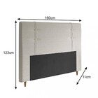 Cabeceira Estofada Queen160cm Linho Lisboa Dobuê