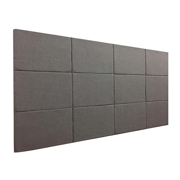 Cabeceira Estofada Queen 12 Blocos Não É Segredo Linho Cinza