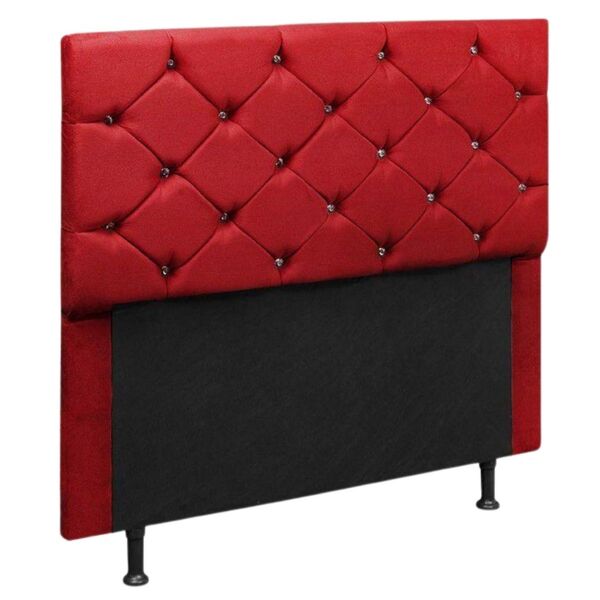 Cabeceira Estofada Queen 160 Cm Alemanha Suede Vermelho