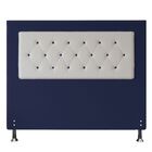 Cabeceira Estofada Queen 160 Cm Havana Suede Azul Marinho