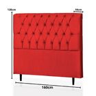 Cabeceira Estofada Queen 160 Cm Paris Suede Vermelho
