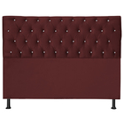 Cabeceira Estofada Queen 160 Cm Pérola Suede Marsala