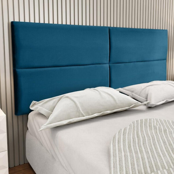Cabeceira Estofada Queen 160cm Adesiva Suede Turim Dsoll