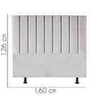 Cabeceira Estofada Queen 160cm Carla Ii Suede Cinza Claro - D