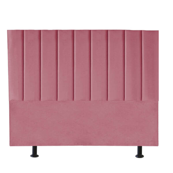 Cabeceira Estofada Queen 160cm Carla Ii Suede Rosa - D A Decor