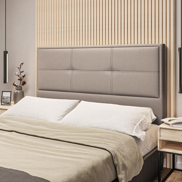 Cabeceira Estofada Queen 160cm Corino Monte Carlo Dobuê