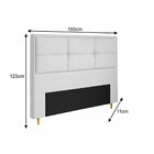 Cabeceira Estofada Queen 160cm Corino Monte Carlo Dobuê