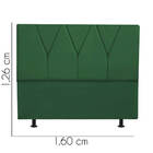 Cabeceira Estofada Queen 160cm Jade Suede Verde - D A Decor