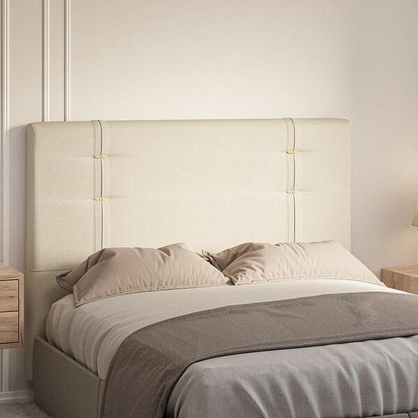 Cabeceira Estofada Queen 160cm Linho Multimóveis Cr35077