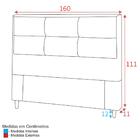 Cabeceira Estofada Queen 160cm Multimóveis Cr35075