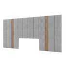 Cabeceira Estofada Queen 275cm   Freijó