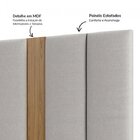 Cabeceira Estofada Queen 275cm   Freijó