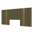 Cabeceira Estofada Queen 275cm   Freijo Madeirado