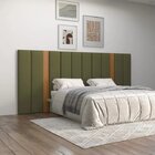 Cabeceira Estofada Queen 275cm   Freijo Madeirado