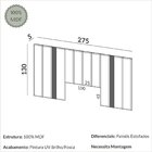 Cabeceira Estofada Queen 275cm   Freijo Madeirado