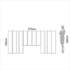 Cabeceira Estofada Queen 275cm   Freijo Madeirado