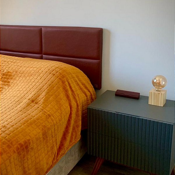 Cabeceira Estofada Queen 4 Blocos Não É Segredo Courvin Bordô