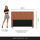 Cabeceira Estofada Queen Bragança Suede Terracota - Móveis Ar