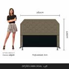 Cabeceira Estofada Queen Florença Suede Capucc/bege - Móveis