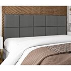 Cabeceira Estofada Queen Luana Espresso Móveis Chumbo