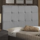 Cabeceira Estofada Queen Luna  Cinza