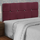 Cabeceira Estofada Queen Size Com Strass Mila 160cm Veludo St