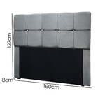 Cabeceira Estofada Queen Size Com Strass Mila 1 60 Suede Amas