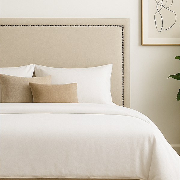 Cabeceira Estofada Queen Tacha U Não É Segredo Linho Cru 160x