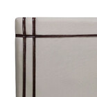 Cabeceira Estofada Royal 140cm Linho Com Fita Marrom Claro St