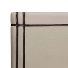 Cabeceira Estofada Royal 140cm Linho Com Fita Marrom Claro St