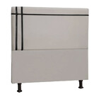 Cabeceira Estofada Royal 160cm Linho Com Fita Preta Star Conf