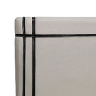 Cabeceira Estofada Royal 160cm Linho Com Fita Preta Star Conf