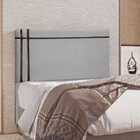Cabeceira Estofada Royal 195cm Linho Com Fita Marrom Claro St